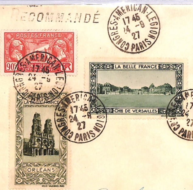 FRANCE *American Legion* 1927 Set Registered CONGRESS CDS & Label WZ265 - Image 4