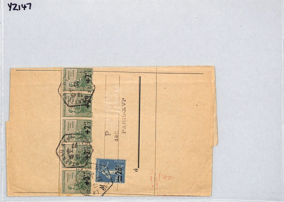 FRANCE BALLON-MONTE *Balloon* Cover Paris 1927 ORPHANS Strip AVIATION YZ147 - Image 11