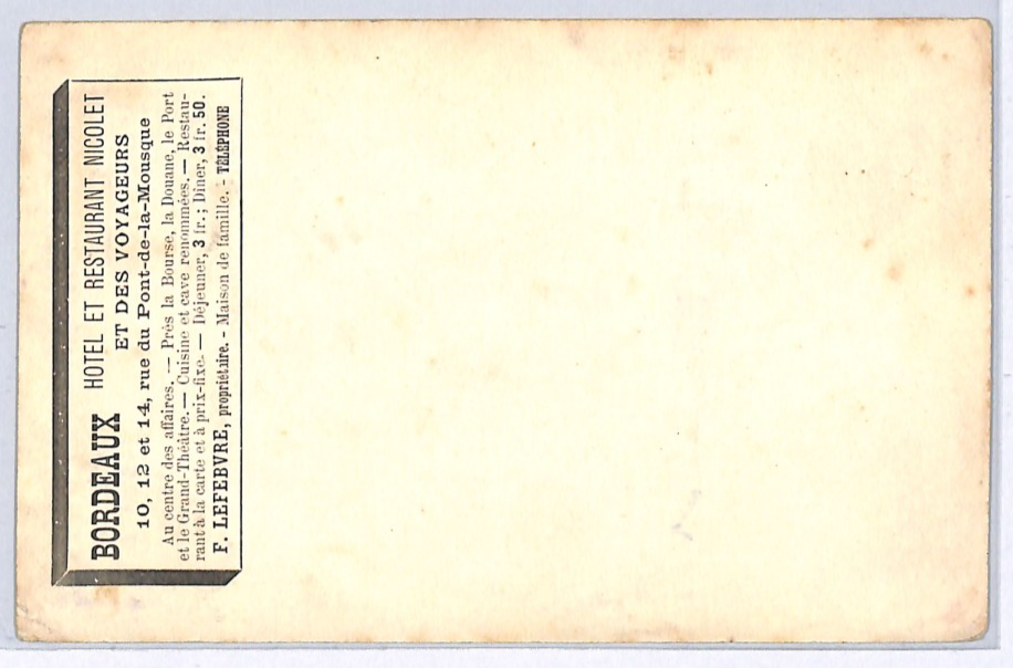 FRANCE Bordeaux *EXPO PHILOMATHIQUE* Advert 1895 Card PEACE & COMMERCE WZ238 - Image 3