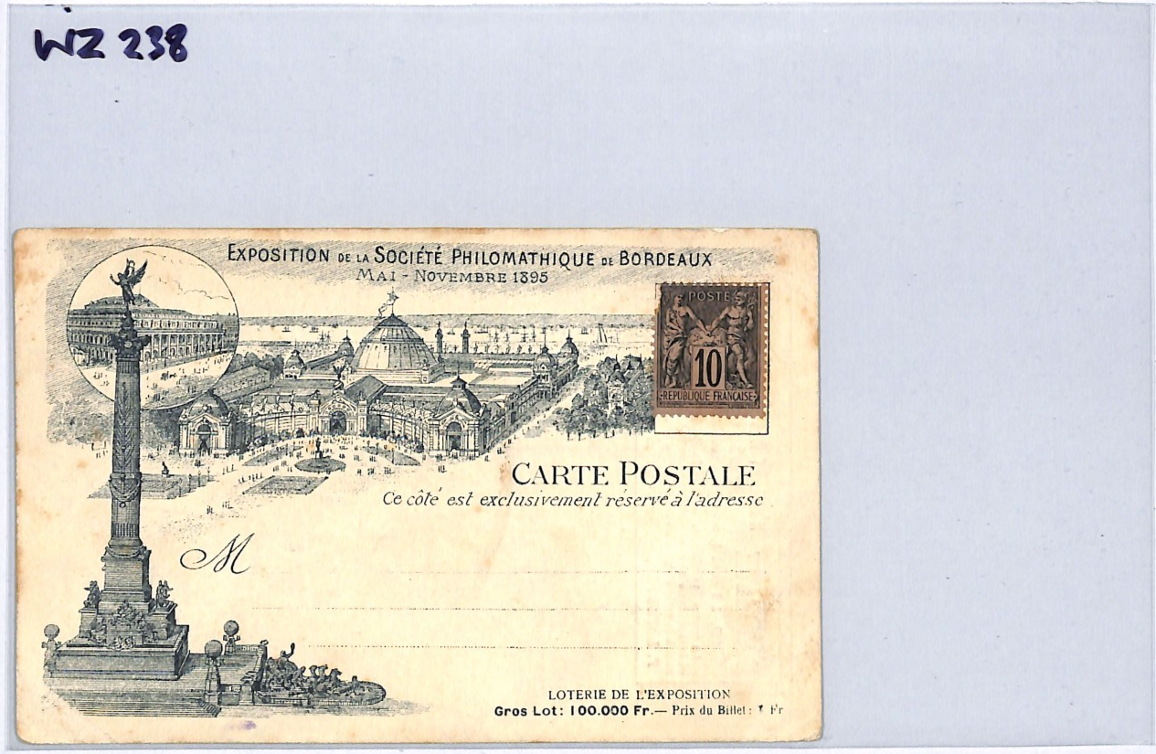 FRANCE Bordeaux *EXPO PHILOMATHIQUE* Advert 1895 Card PEACE & COMMERCE WZ238 - Image 10