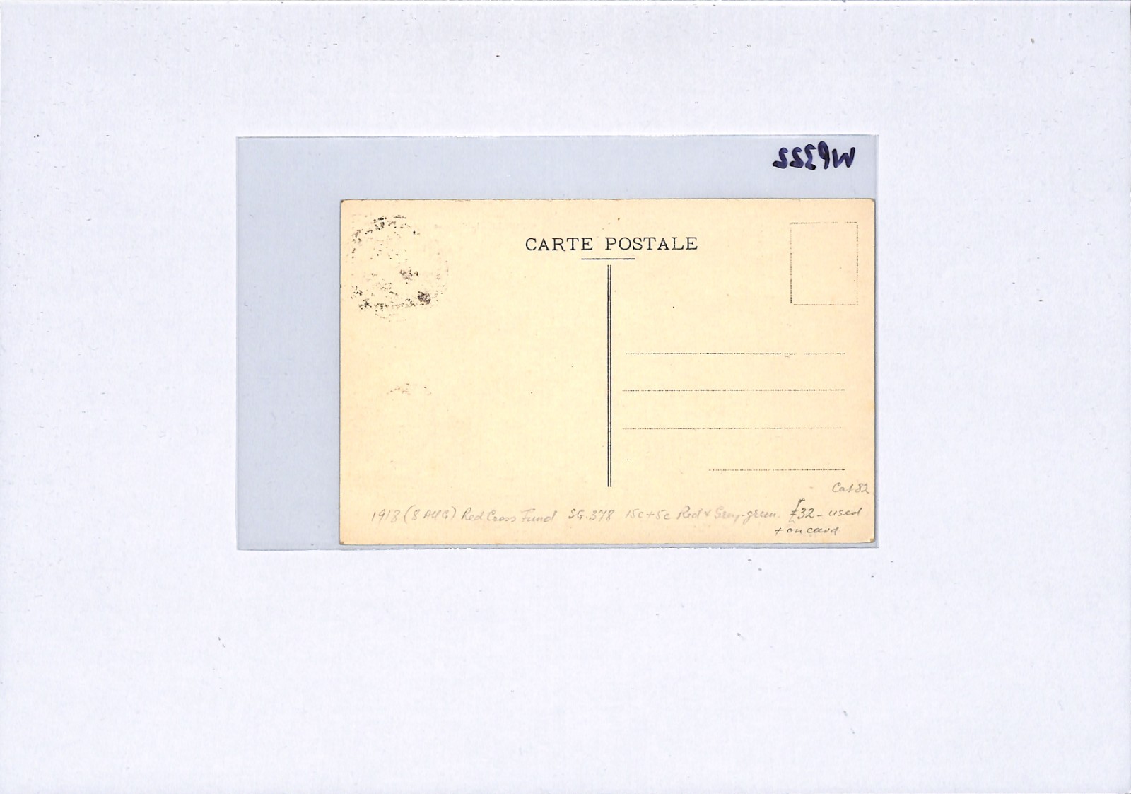 FRANCE CHARITY 15+5c *RED CROSS* Stamp (1918) Postcard VIEW-SIDE Fountain WP322 - Image 13