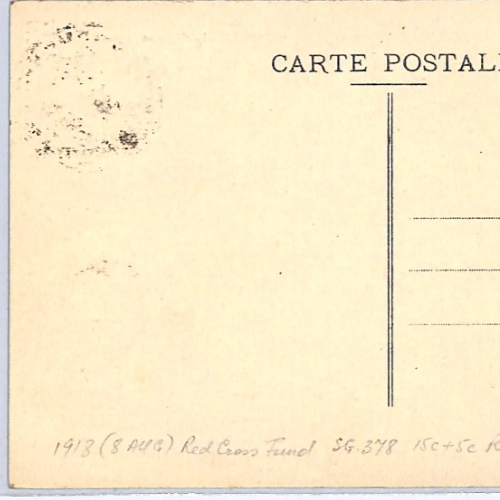 FRANCE CHARITY 15+5c *RED CROSS* Stamp (1918) Postcard VIEW-SIDE Fountain WP322 - Image 7