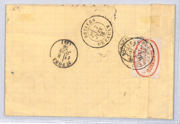 FRANCE CLASSIC 25c Ceres Cover Super *ALBI* 1876 CDS Cancel {samwells}YZ155 - Image 5