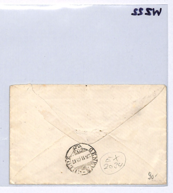 FRANCE CLASSIC 30c Napoleon Cover Paris 1869 Switzerland RAILWAY Geneva WZ22 - Image 10