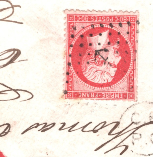 FRANCE CLASSIC Cover 1866 MARITIME *Anchor* LOZENGE Scotland TPO Railway WZ15 - Image 3
