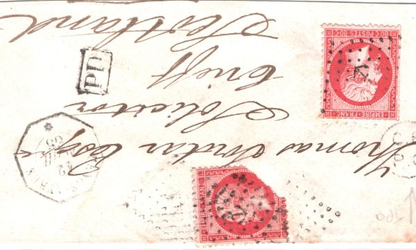 FRANCE CLASSIC Cover 1866 MARITIME *Anchor* LOZENGE Scotland TPO Railway WZ15 - Image 9
