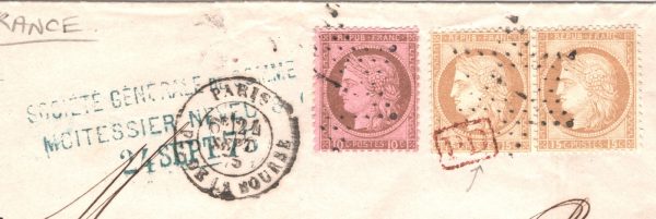 FRANCE CLASSIC Cover Paris Société Générale de Moitessier Neveu 1875 Genoa WZ13 - Image 11
