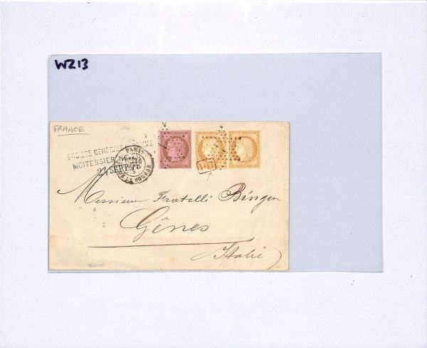 FRANCE CLASSIC Cover Paris Société Générale de Moitessier Neveu 1875 Genoa WZ13 - Image 12