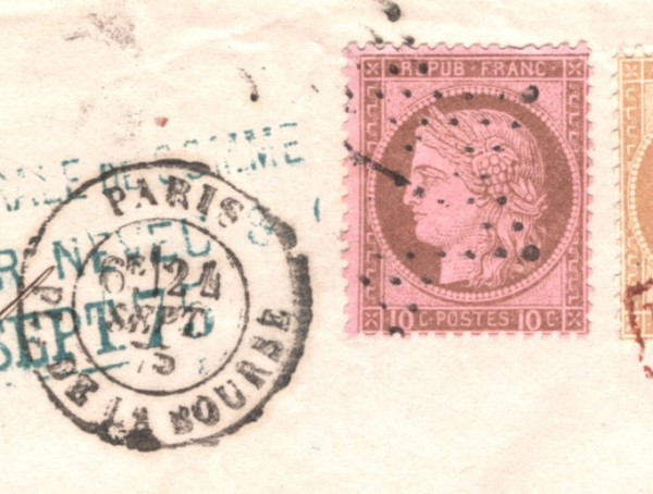 FRANCE CLASSIC Cover Paris Société Générale de Moitessier Neveu 1875 Genoa WZ13 - Image 6