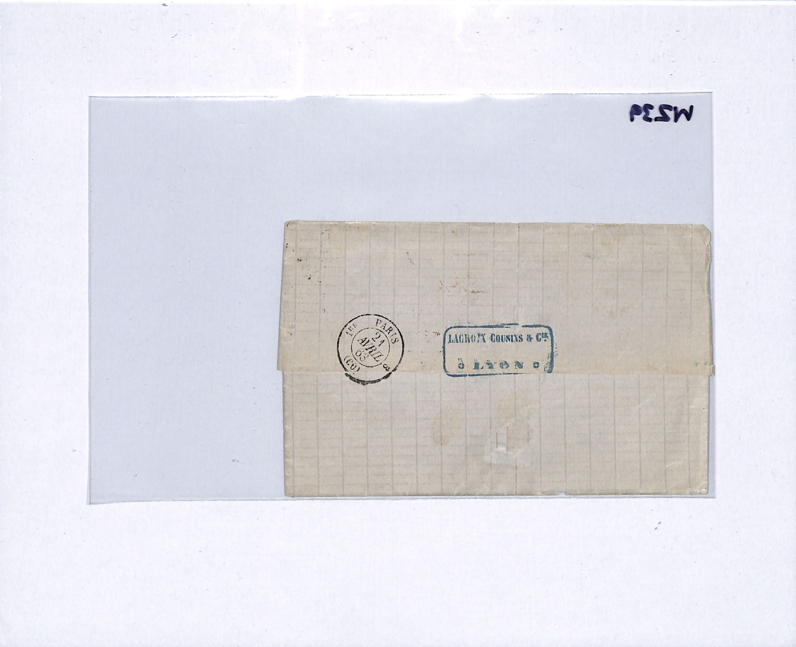 FRANCE Classic Cover 80c NAPOLEON *Percé en Ligne* VARIETY Lyon 1863 London WZ39 - Image 11