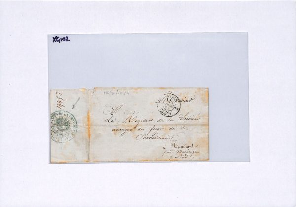 FRANCE Cover 1854 Paris *BLUE EYE CACHET*Société Anonyme MASONIC? Maubeuge XG102 - Image 12