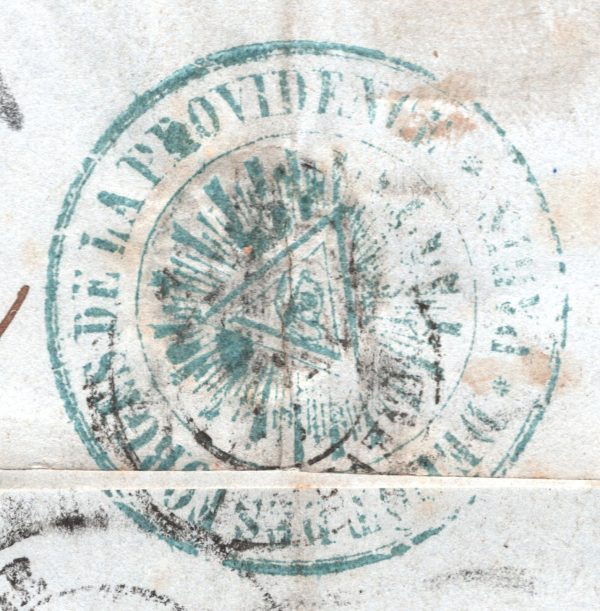 FRANCE Cover 1854 Paris *BLUE EYE CACHET*Société Anonyme MASONIC? Maubeuge XG102 - Image 6