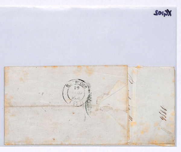 FRANCE Cover 1854 Paris *BLUE EYE CACHET*Société Anonyme MASONIC? Maubeuge XG102 - Image 9