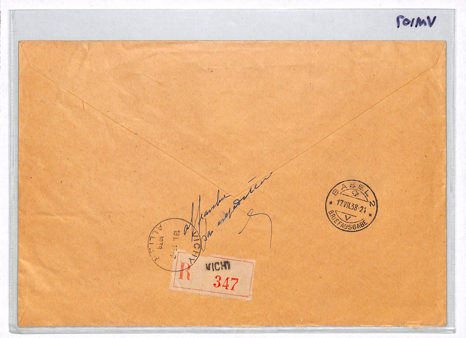 FRANCE Cover CHARITY SURCHARGES 30c+10c - 1.75F+75c{19} 1937 Vichy Basel VM107 - Image 7