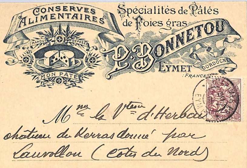 FRANCE Cover *FRESH TRUFFLES* ADVERT Illustrated EYMET 2c 1900 {samwells}WZ243 - Image 4