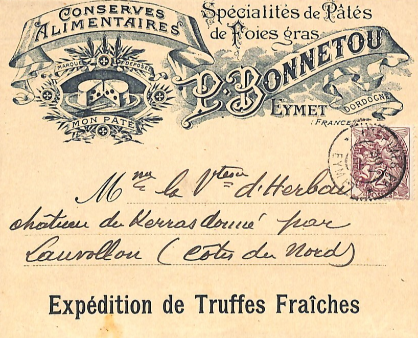 FRANCE Cover *FRESH TRUFFLES* ADVERT Illustrated EYMET 2c 1900 {samwells}WZ243 - Image 6