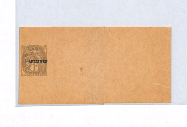 FRANCE Cover Postal Stationery *SPECIMEN* (English Type) 1c Wrapper Band PX281 - Image 5