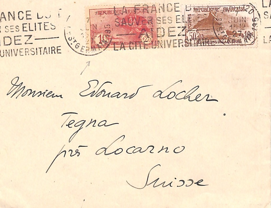 FRANCE Cover *WAR ORPHANS* Charity Stamps 1f+25c HIGH VALUE 1927 Locarno WZ409 - Image 7