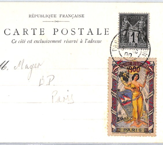 FRANCE EXPO 1900 CDS & LABEL Postcard *Palace of Great Britain* {samwells}PX264