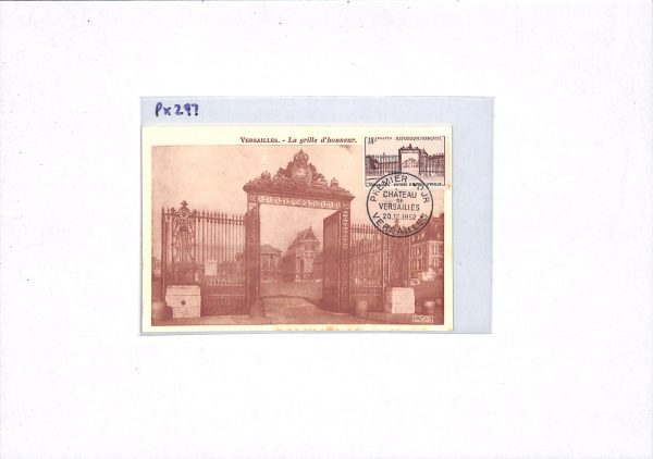 FRANCE FDC MAXI CARD Postcard 1952 *Versailles* GATE First Day {samwells}PX297 - Image 10