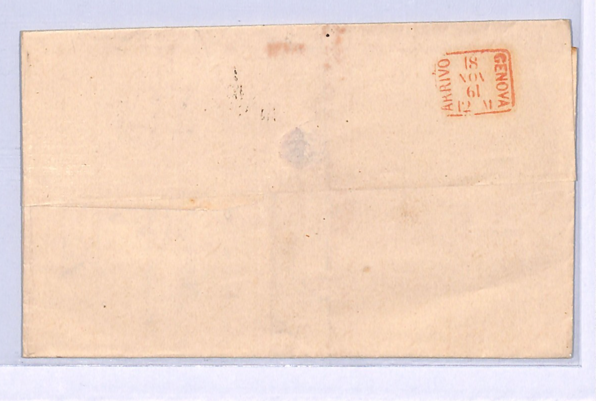 FRANCE Maritime ITALY Cover 1861 *PAQUEBOT BLIDAH* Genova Ship Letter WO87 - Image 4