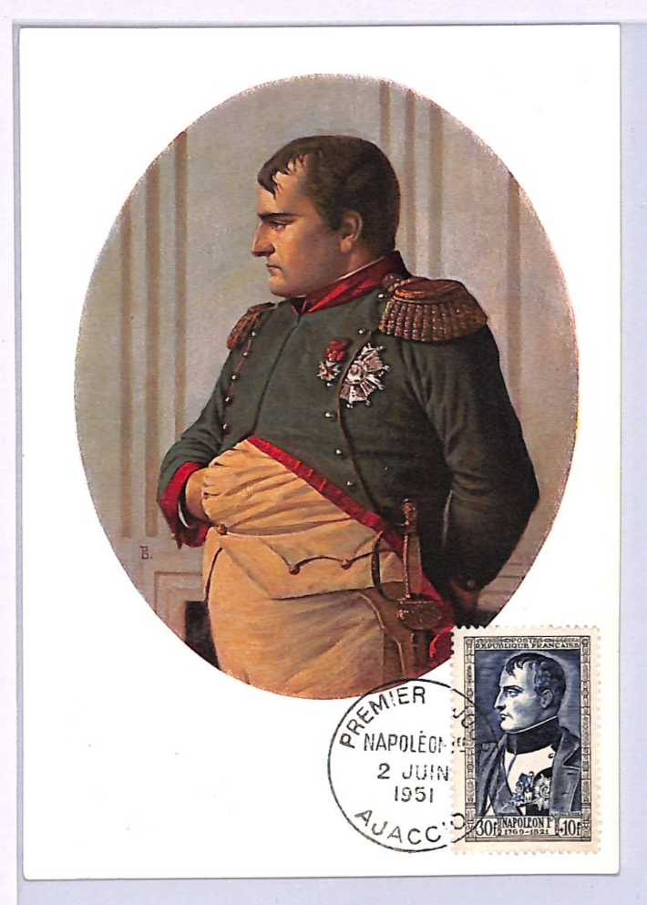 FRANCE *NAPOLEON* MAXI-CARD First Day Postcard 1951 FDC {samwells-covers}WZ444