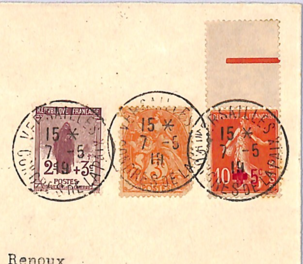 FRANCE Official Cover *VERSAILLES PEACE CONGRESS* CDS (WW1) 1919 Ministry WD316 - Image 5