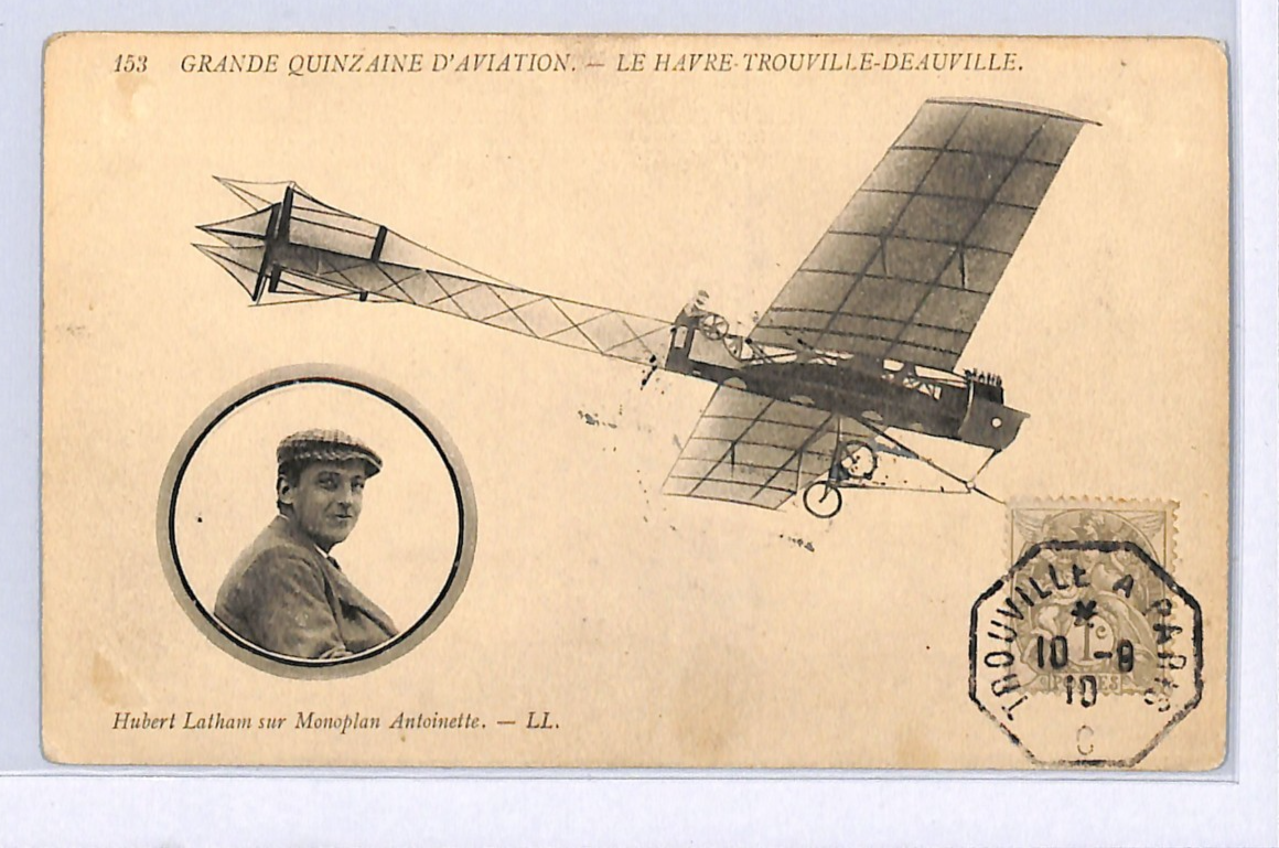 FRANCE PIONEER AVIATION Card 1910 GRANDE QUINZAINE LABEL Trouville-Paris WQ48 - Image 4