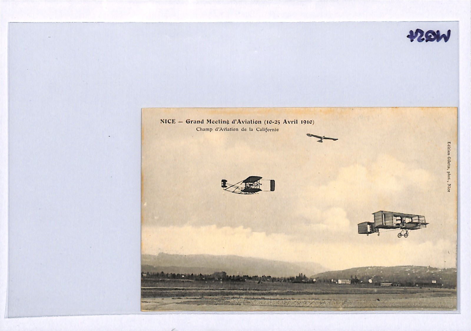 FRANCE PIONEER AVIATION Card GRAND MEETING D'AVIATION NICE 1910 Unposted WQ54 - Image 6
