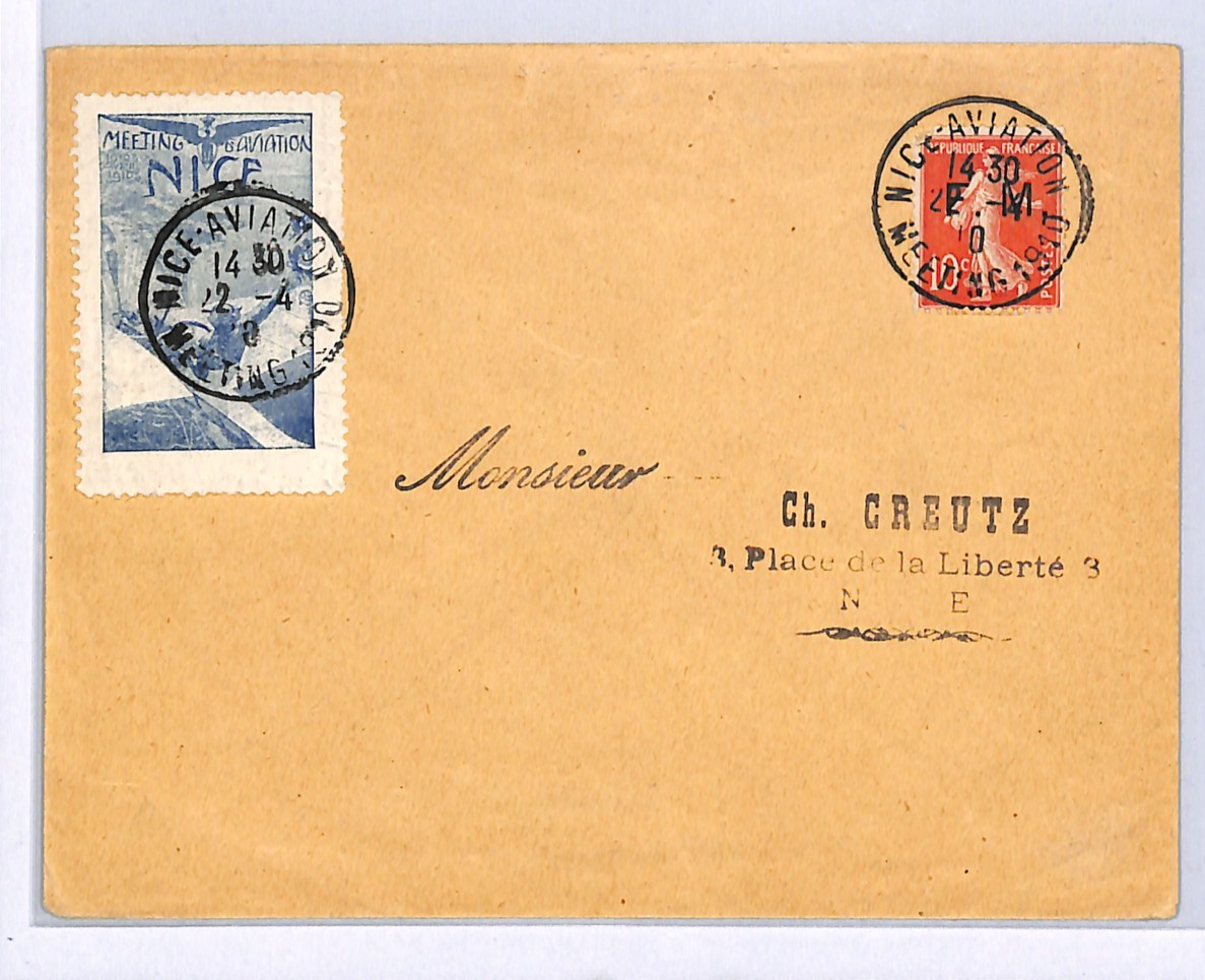 FRANCE PIONEER AVIATION Cover GRAND MEETING D'AVIATION NICE 1910{Samwells}WQ58