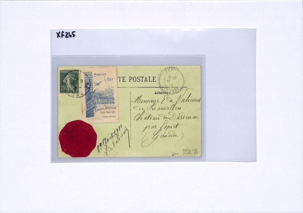 FRANCE PIONEER AVIATION Postcard CIRCUIT DE L'EST Label Amiens Espiet 1910 XF265 - Image 5