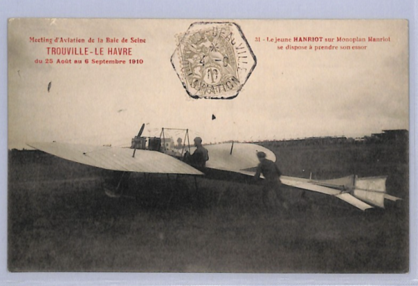 FRANCE PIONEER AVIATION Postcard Trouville-Deauville Meeting 1910 XF266 - Image 3