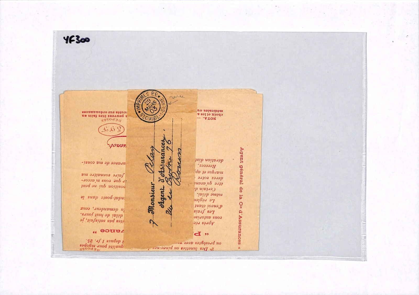 FRANCE Pipe Advertisement 1903 *INTACT WRAPPER BAND* Rare IMPRIMES CDS YF300 - Image 12