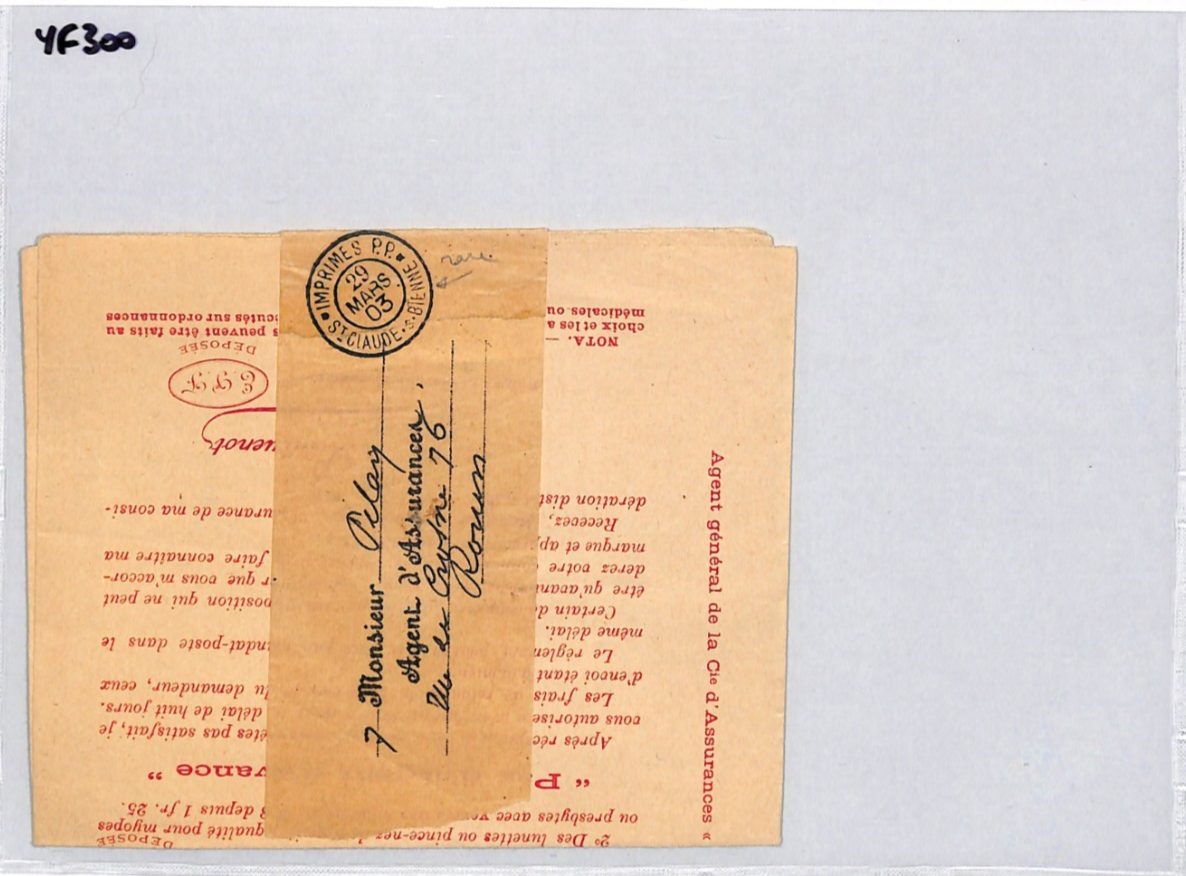 FRANCE Pipe Advertisement 1903 *INTACT WRAPPER BAND* Rare IMPRIMES CDS YF300 - Image 10