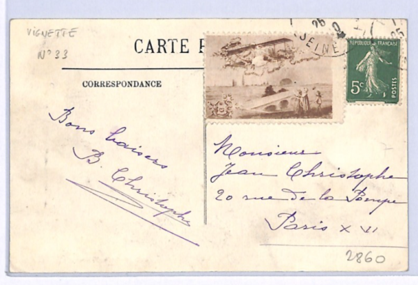 FRANCE Postcard 1910 Rouen SEMAINE D'AVIATION Label Brown {Silhombra V36}XF276 - Image 5