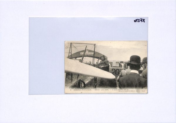 FRANCE Postcard 1910 Rouen SEMAINE D'AVIATION Label Brown {Silhombra V36}XF276 - Image 8