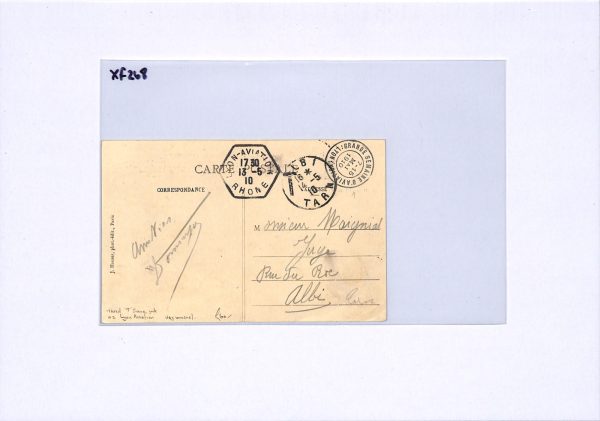 FRANCE Postcard GRANDE SEMAINE D'AVIATION LYON 1910 Albi TAXE{Samwells}XF268 - Image 7