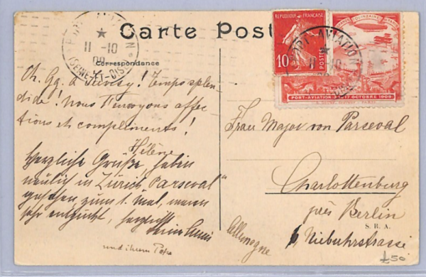 FRANCE Postcard PORT-AVIATION Bleriot Germany Berlin 1908{samwells-covers}XF249 - Image 3