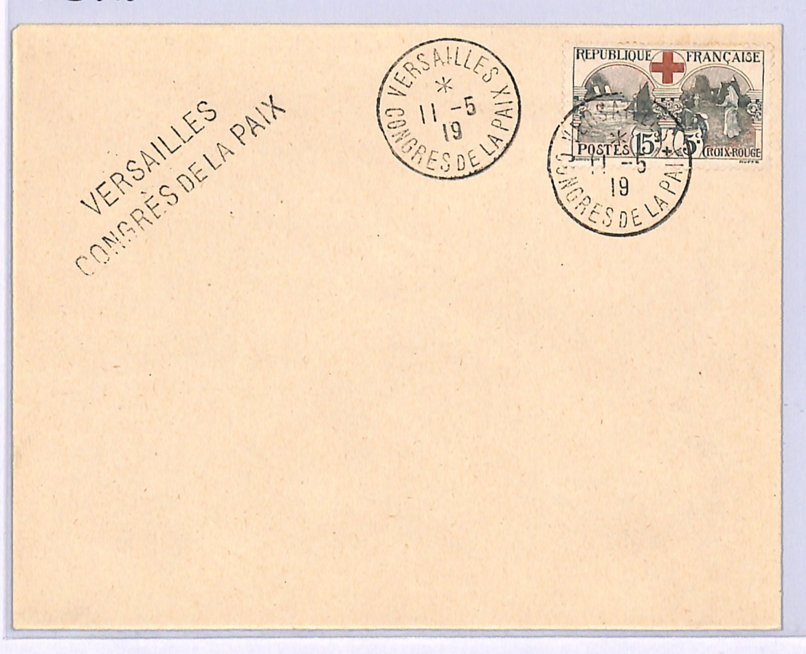 FRANCE RED CROSS Cover *VERSAILLES PEACE CONGRESS* CDS (WW1) 1919 WD315 - Image 3