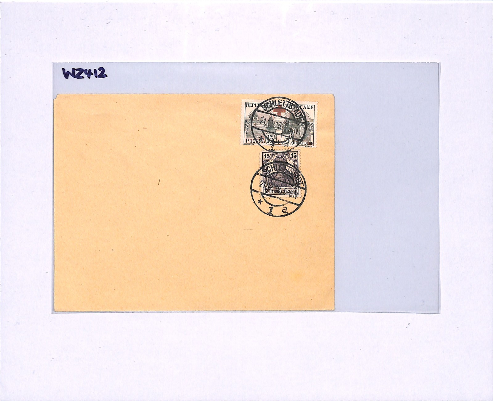 FRANCE Red Cross 15+5c CHARITY STAMP Cover 1918 GERMANY MIXED FRANKING CTO WZ412 - Image 11