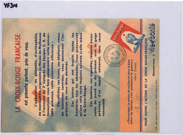 FRANCE Red Cross Congress Advertisement 1949 {samwells-covers}YF314 - Image 10