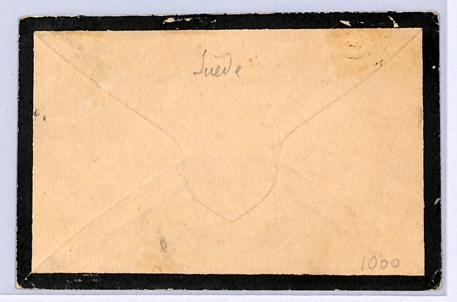 FRANCE SWEDEN? Mourning Cover Superb MARITIME *ANCHOR* SHIP Cancel WF197 - Image 4