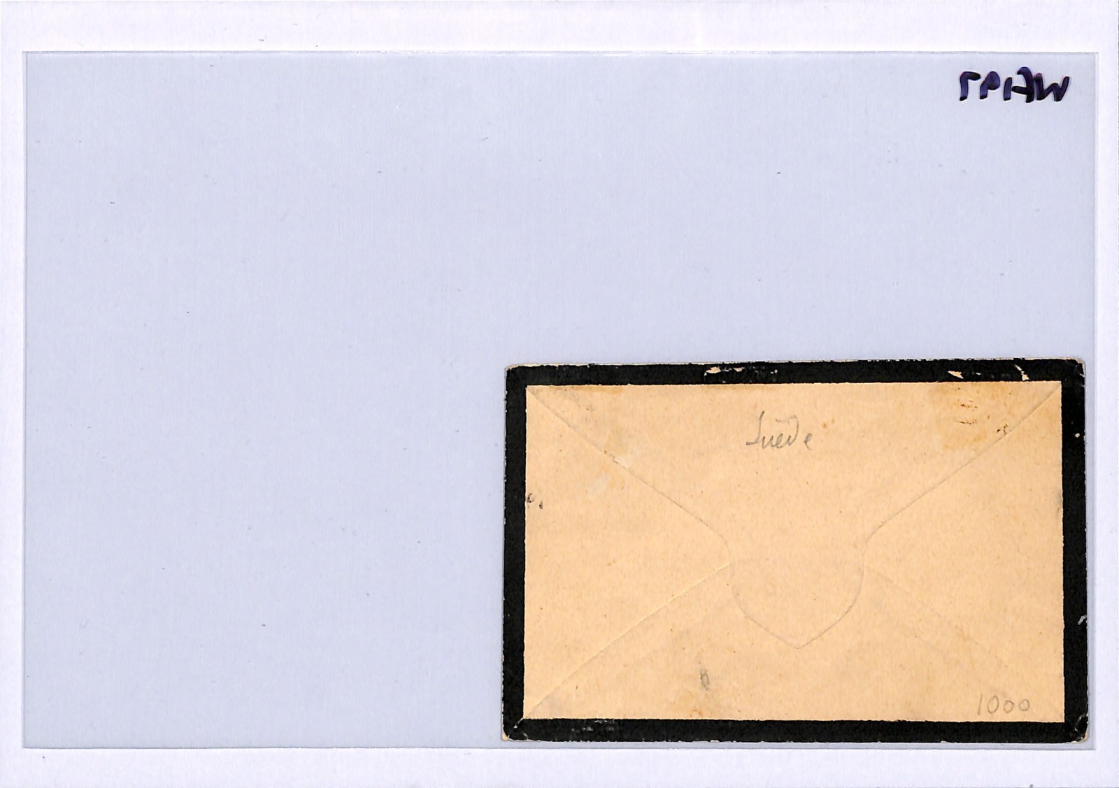 FRANCE SWEDEN? Mourning Cover Superb MARITIME *ANCHOR* SHIP Cancel WF197 - Image 6