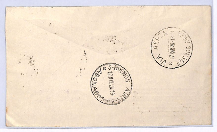 FRANCE *TRANSATLANTIC* Air Mail 1928 Cover ARGENTINA 1f Sower Block{8} XF229 - Image 4