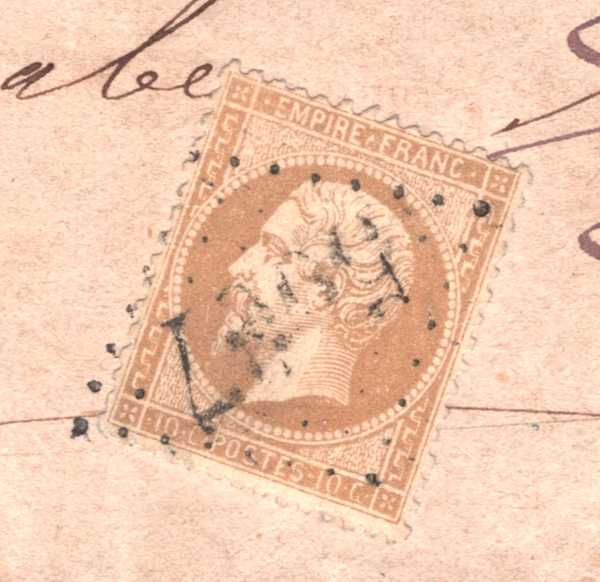 FRANCE USED ABROAD ALGERIA Cover 1864 EL ARROUCH *5007* NUMERAL {samwells}WX117 - Image 7