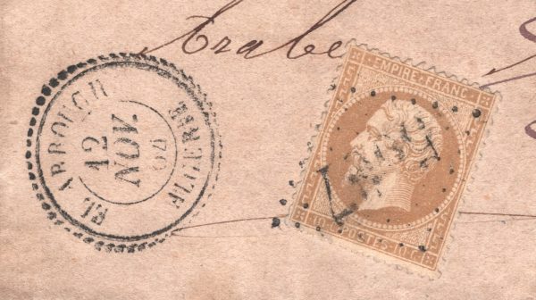 FRANCE USED ABROAD ALGERIA Cover 1864 EL ARROUCH *5007* NUMERAL {samwells}WX117 - Image 9