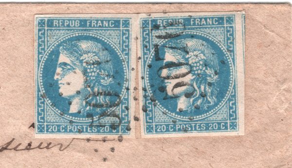FRANCE USED ABROAD ALGERIA Cover TIARET *5076* NUMERAL 1874 Ceres Imperfs WX119 - Image 6