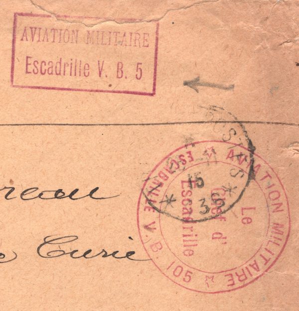 FRANCE WW1 AIR FORCES Cover *AVIATION MILITAIRE ESCADRILLE VB5* Military XT171