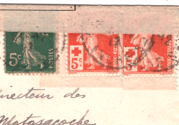 FRANCE WW1 Censor Cover 10c+5c *RED CROSS* Charity POW AGENCY Geneva 1917 YF309