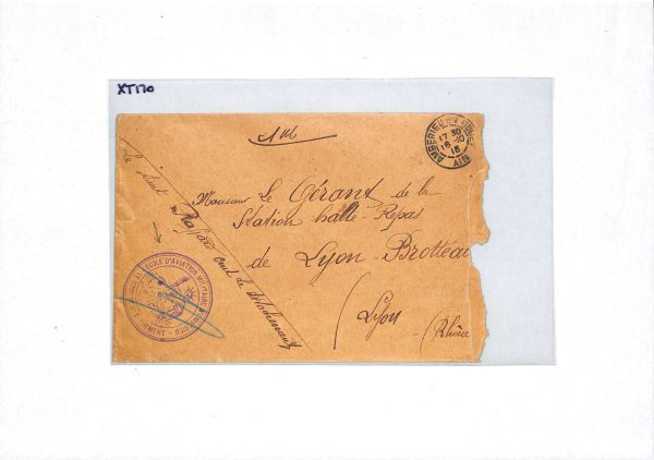 FRANCE WW1 Cover *ECOLE D'AVIATION MILITAIRE DE AMBERIEU* 1915 Air School XT170 - Image 6